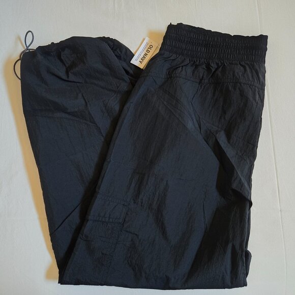 NWT Old Navy Black High-Waisted Parachute Cargo Jogger Ankle Pants Size Medium - Picture 5 of 15